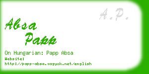 absa papp business card